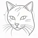 cute cat tattoo design idea