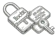 pad lock and key with names on the key and lock shaped like tattoo design idea
