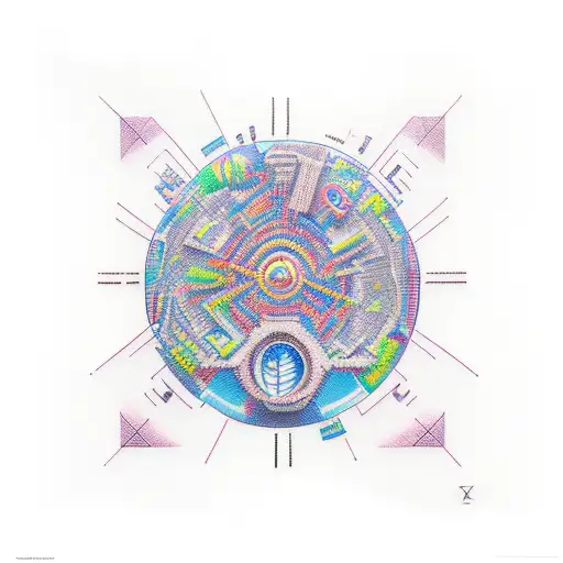 "knowledge" in binary code tattoo design idea