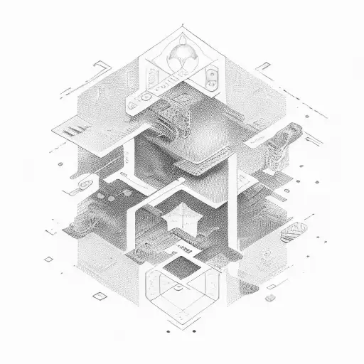 "knowledge" in binary code tattoo design idea