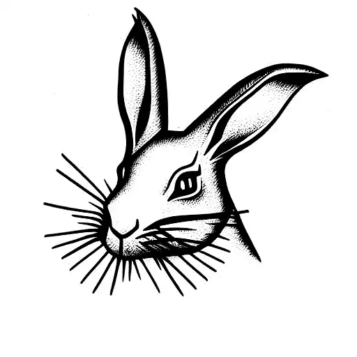 rabbit inspired by watership down tattoo design idea