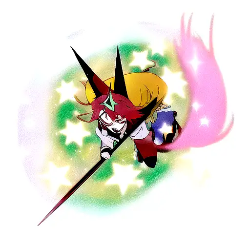 Gurren laggan drill with a stars in the background  tattoo design idea
