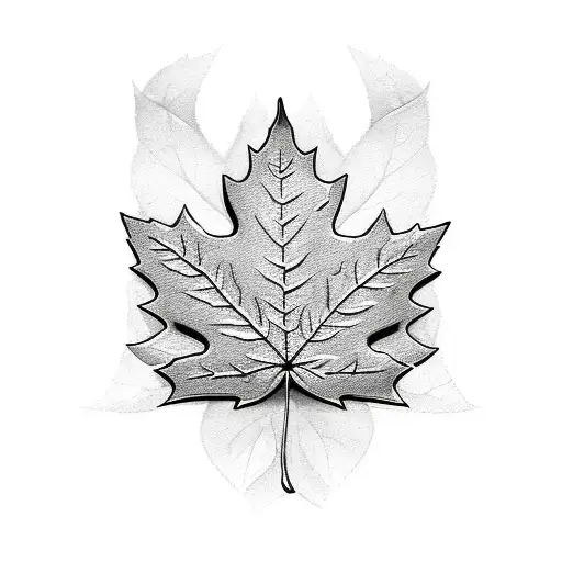 maple leaf with celtic knot tattoo design idea