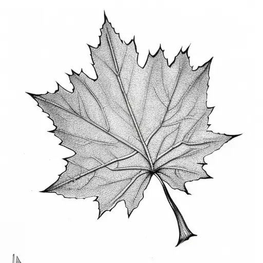 maple leaf scottish flag tattoo design idea