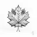 maple leaf with celtic knot tattoo design idea