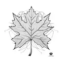 maple leaf with celtic knot tattoo design idea