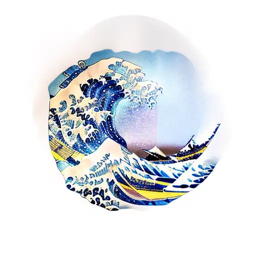 great wave off Kanagawa  tattoo design idea