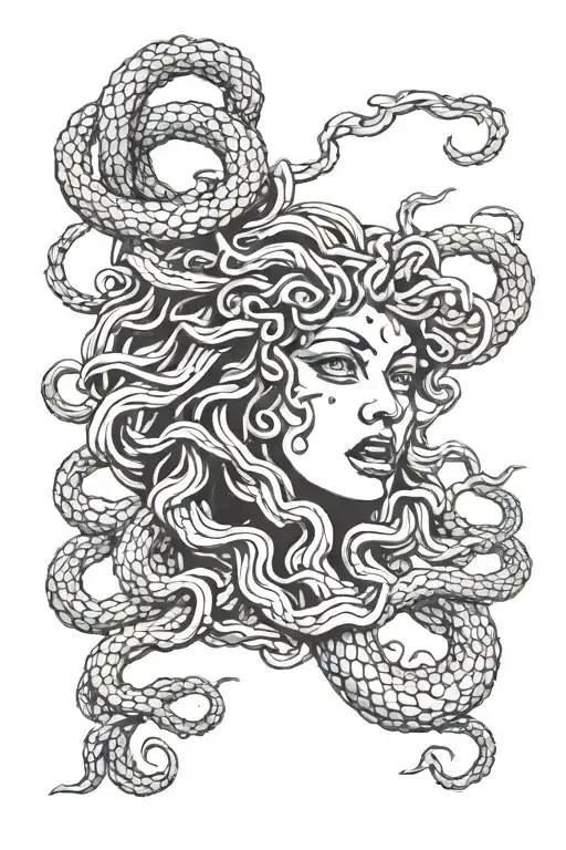 medusa head tattoo design idea