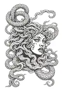 medusa head tattoo design idea