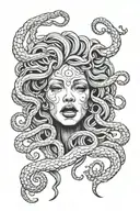medusa head tattoo design idea