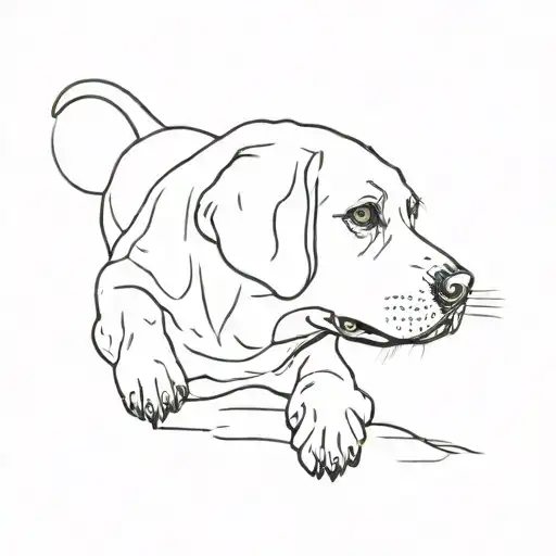 puppy labrador tattoo design idea