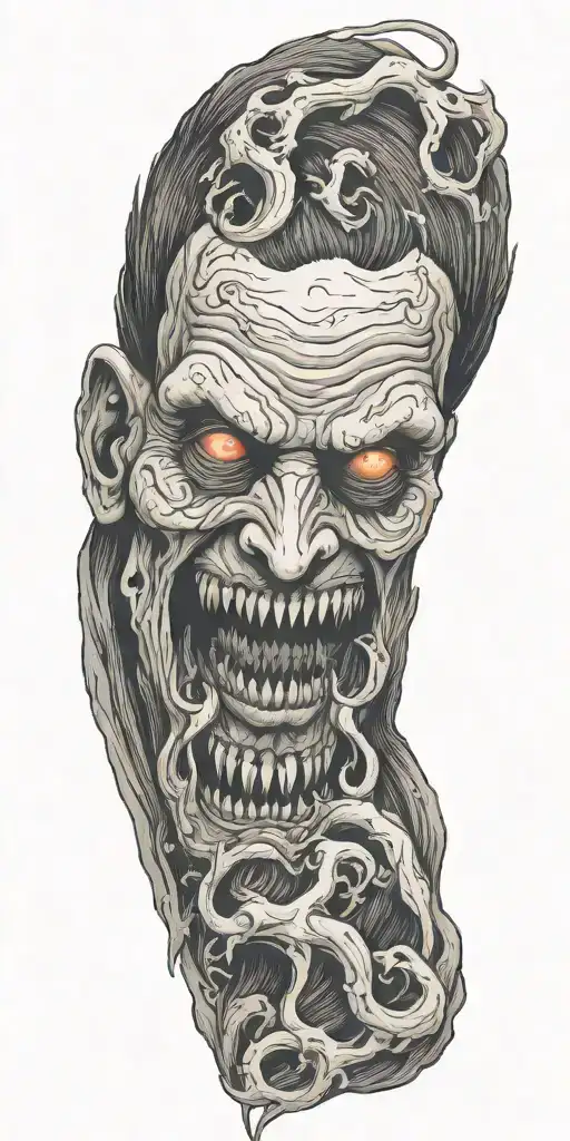 anxiety demon tattoo design idea