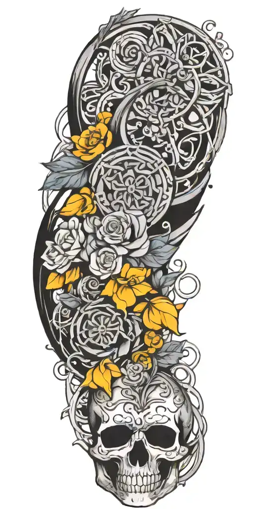 ColorInfused Black and Grey "Depression Anxiety Mental Health" Tattoo