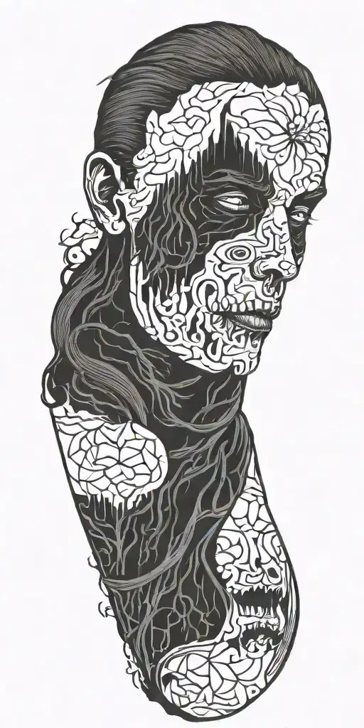 depression anxiety mental health tattoo design idea