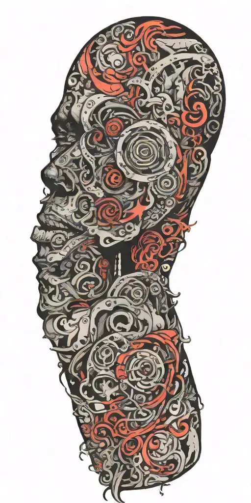 depression anxiety mental health tattoo design idea