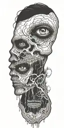 depression anxiety mental health tattoo design idea