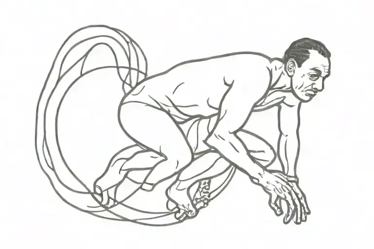 sisyphus Albert Camus philosophy with deep tattoo design idea