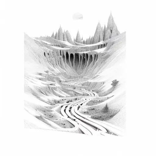 Walking through the valley of death tattoo design idea
