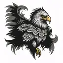 eagle shoulder biceps cheste tattoo design idea