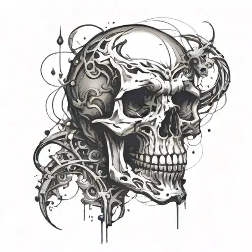 skull tattoo design idea