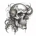 skull tattoo design idea