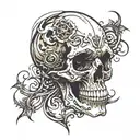 skull tattoo design idea