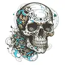 skull tattoo design idea
