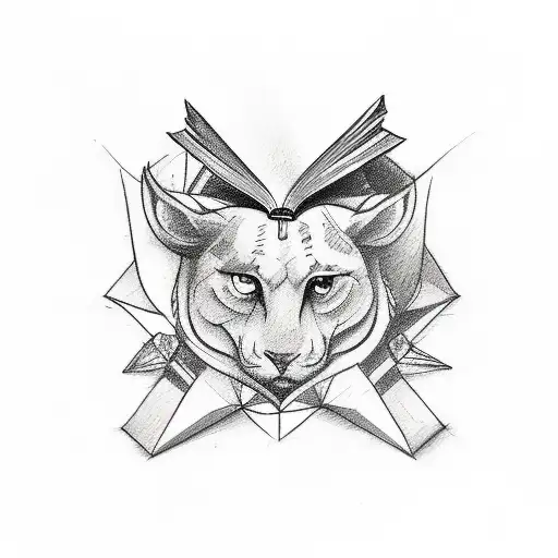 A sketch-style tattoo symbolizing the pursuit of wisdom and knowledge with an open book and a powerful image tattoo design idea