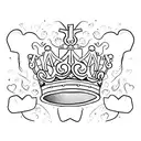 a crown underneath that The letter K underneath that a heart tattoo design idea