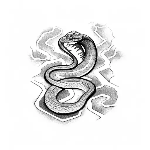 copperhead snake from above tattoo design idea