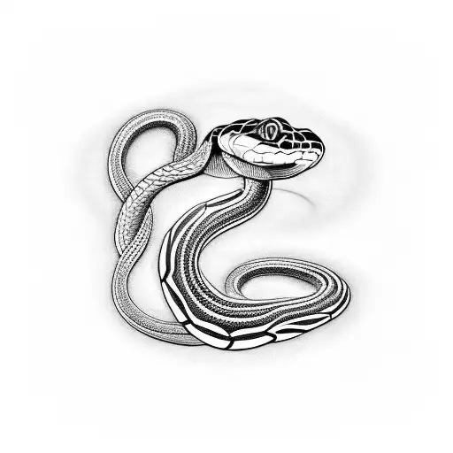 copperhead snake tattoo design idea