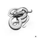 copperhead snake from above tattoo design idea