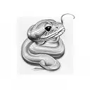 copperhead snake from above tattoo design idea