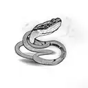copperhead snake tattoo design idea