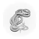 copperhead snake tattoo design idea
