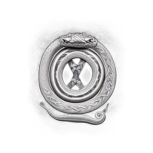 Celtic snake tattoo design idea