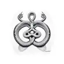 Celtic snake tattoo design idea