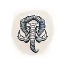 wooly mammoth face tattoo design idea