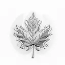 Maple Leaf tattoo design idea
