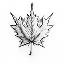 Maple Leaf tattoo design idea