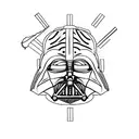 Darth Vader holding a seashell tattoo design idea