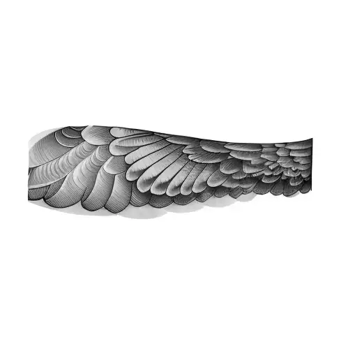 Sketch Angel Wings Tattoo Feathers Black Stock Vector (Royalty Free)  2302086789 | Shutterstock