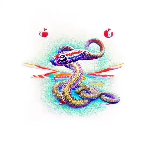milk snake tattoo design idea