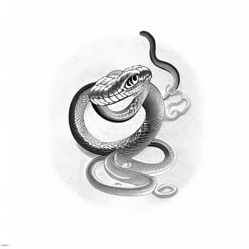 snake on forearm black and red old traditional tattoo design idea