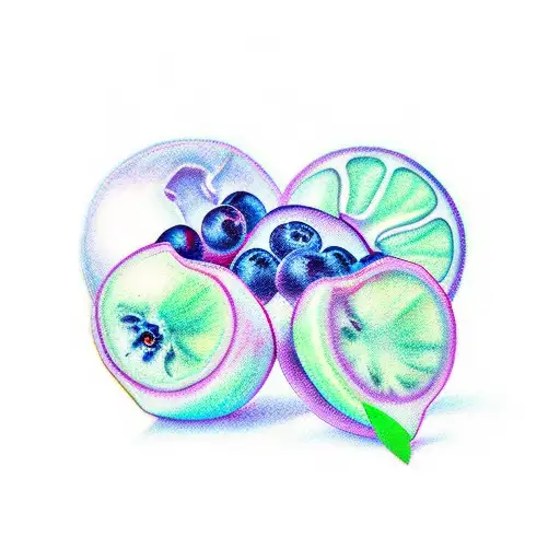 blueberry tattoo design idea