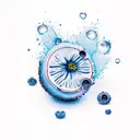 blueberry tattoo design idea