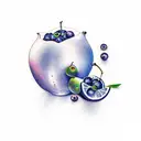 blueberry tattoo design idea