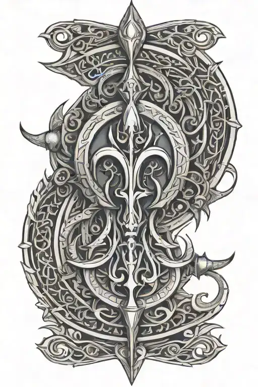 Trishula trident symbolizing Lord Shiva's trishul trident tattoo design idea