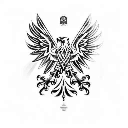 polish eagle  tattoo design idea