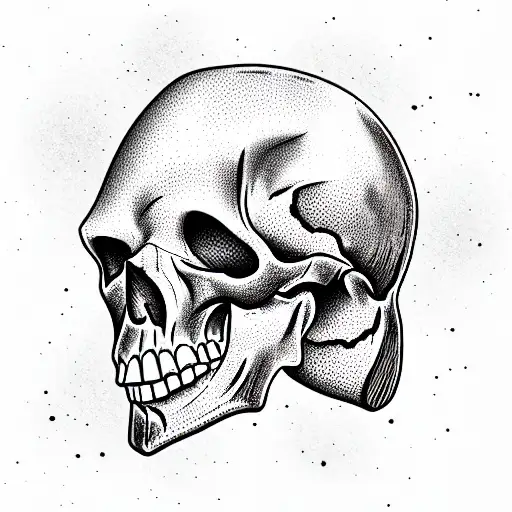 Skull tattoo design idea